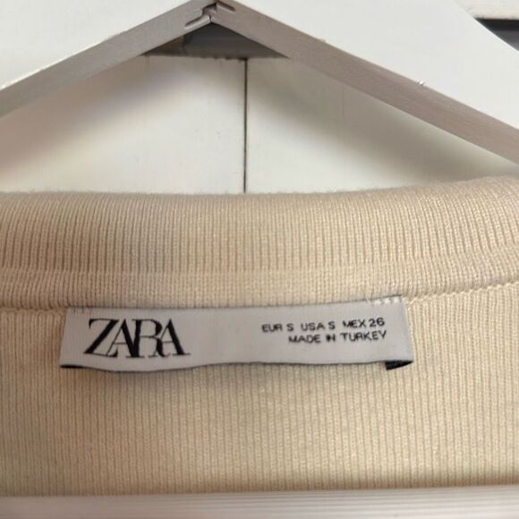 Zara collared striped oversized pullover sweater small - Picture 3 of 9